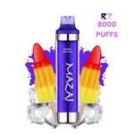 Mazaj Black 8000 Puff Disposable Vape-Rocket Lolly ice