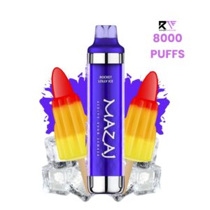 Mazaj Black 8000 Puff Disposable Vape-Rocket Lolly ice