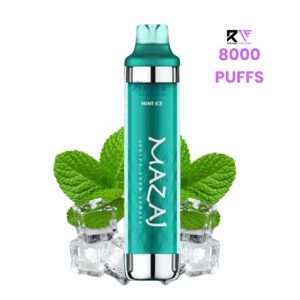 Mazaj Black 8000 Puff Disposable Vape-Mint ice