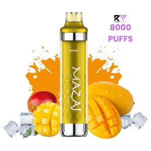 Mazaj Black 8000 Puff Disposable Vape-Mango ice