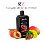 Ager SQ 20000 Puff Disposable Vape Peach Mango Watermelon