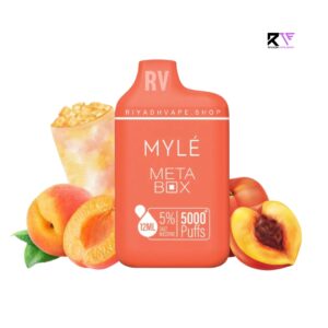 Myle Meta Box 5000 Puff Disposable Vape-Peach ice