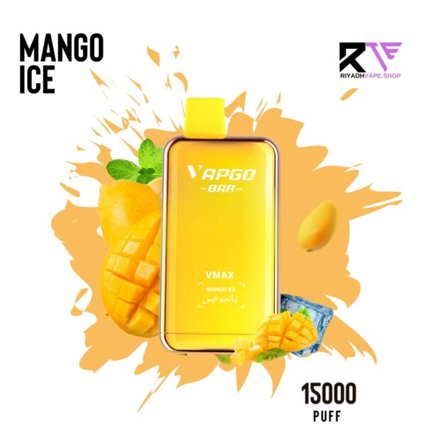 Vapgo Bar Max 15000 Puff Disposable Vape-Mango ice